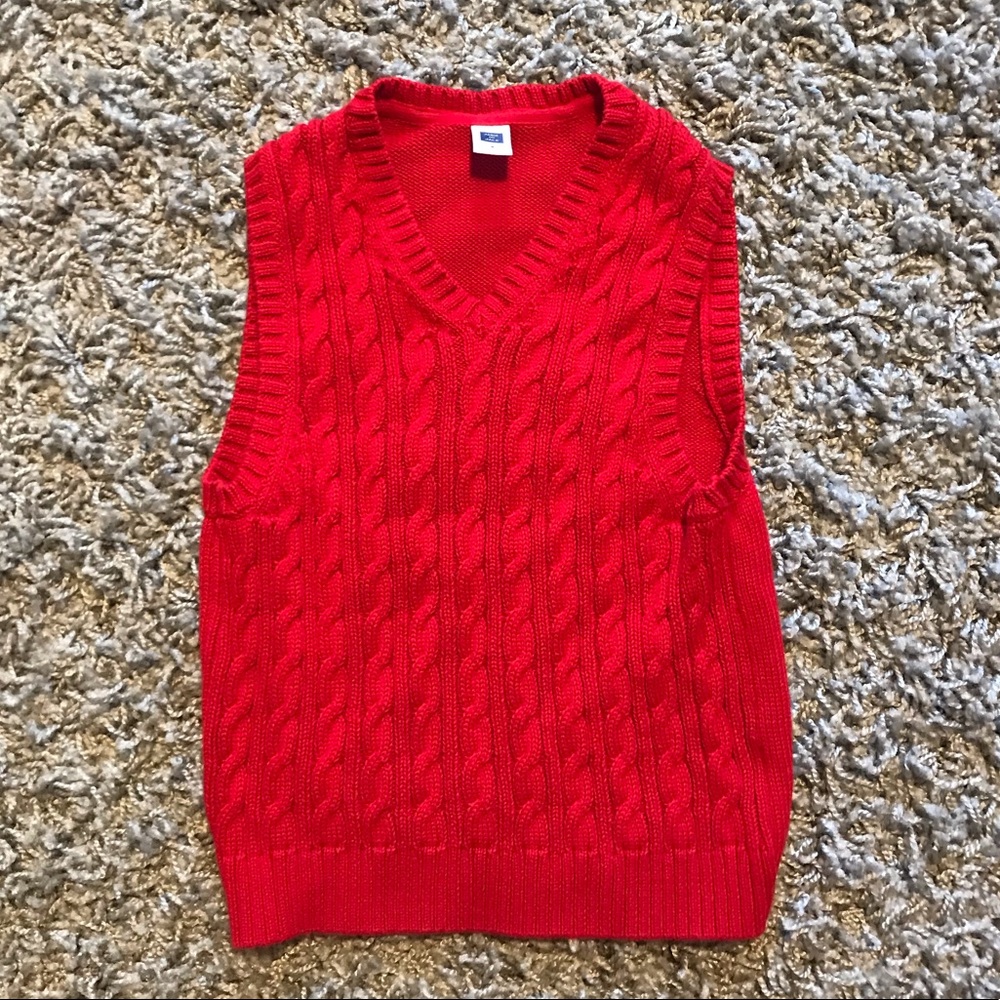 Janie and Jack Size 5 Holiday Red Vest